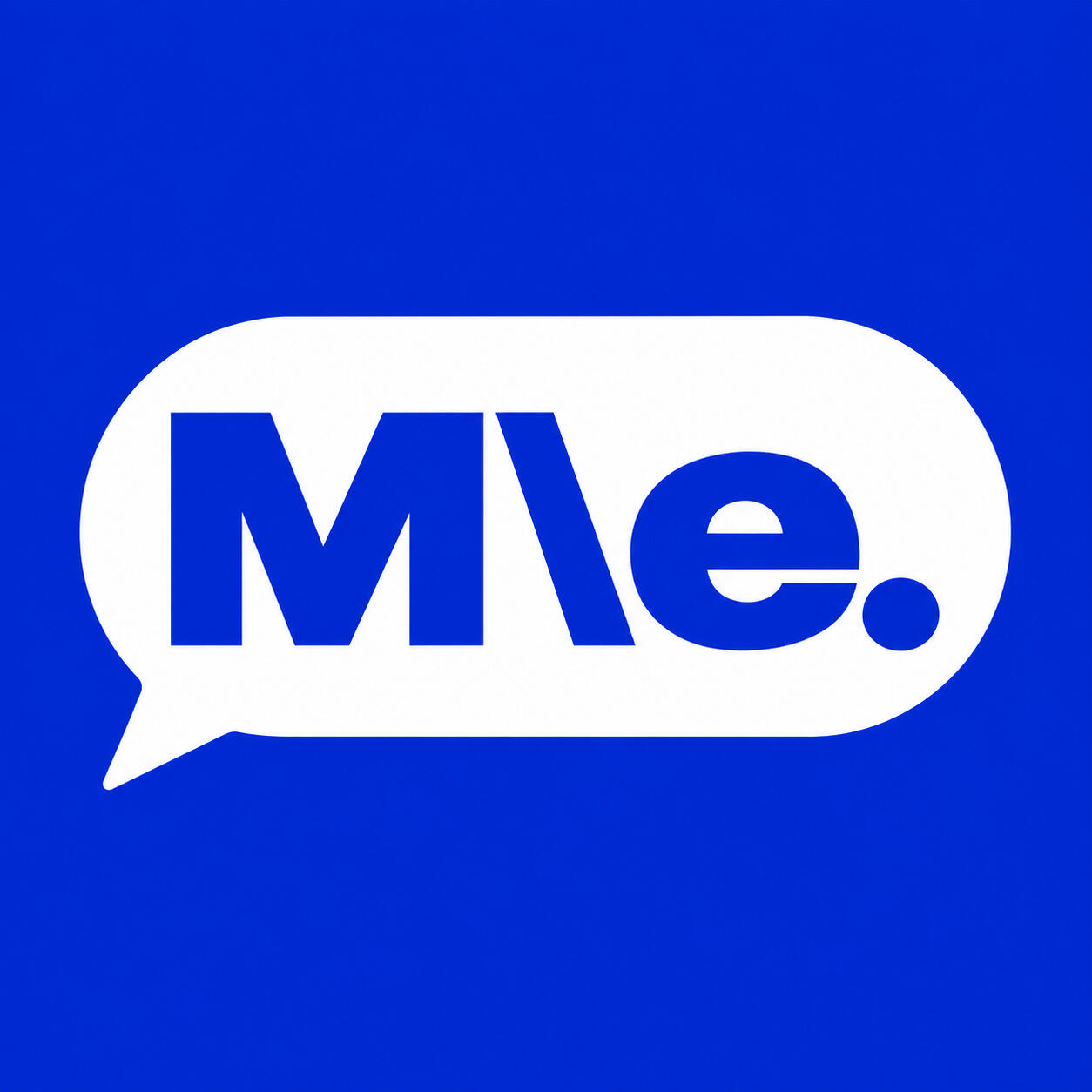 M\e. Speech Bubble Mark designed by Ashraf Johaardien One of the visual identity marks for M\e. designed by Ashraf Johaardien